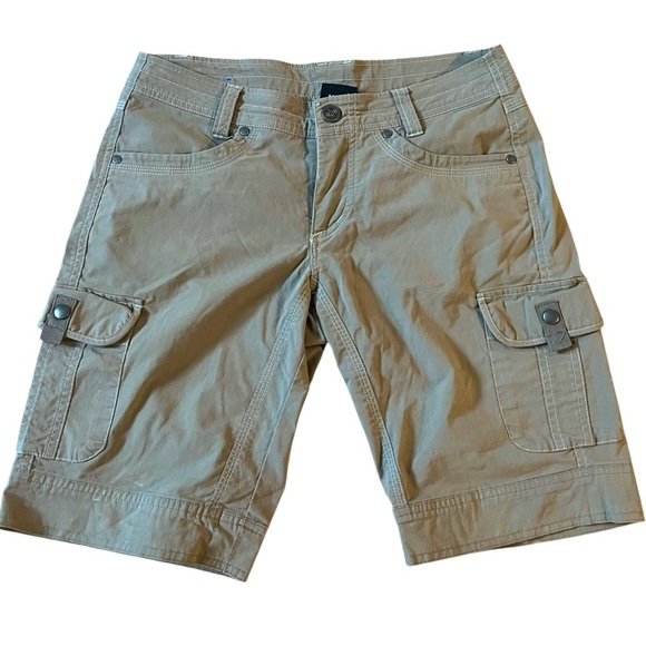 KÜHL Women’s Size 4 Outdoor Cargo Shorts Tan Trail Utility Hiking Adventure Wear - Picture 1 of 15